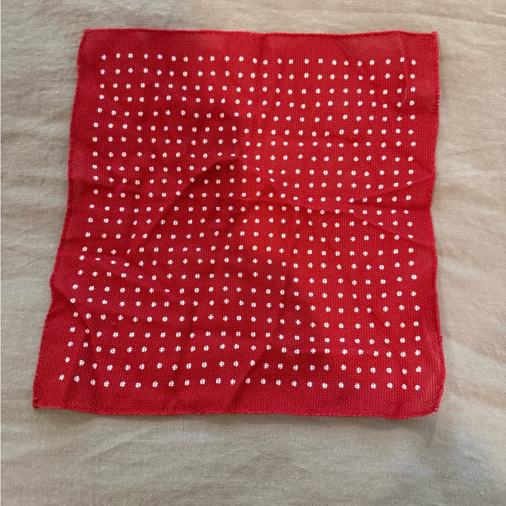 Suitsupply Red and White Polka Dot Handkerchief
